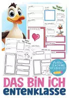 Vorschau - Arbeitsblätter - Entenklasse sich vorstellen Arbeitsblätter Klassentier Ente - Deckblatt
