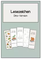 Vorschau - Arbeitsblätter - Lesezeichen Dino - Deckblatt