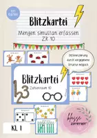 Vorschau - Bildkarten - Bundle: Blitzkartei Mengenbilder und Fingerbilder - Seite 1