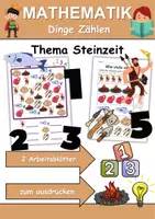 Vorschau - Arbeitsblätter - Steinzeit Zählen/Mathematik - Klasse 1 und 2 - Deckblatt