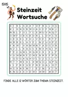 Vorschau - Arbeitsblätter - Wortsuchspiel/Wortsuche/Suchsel Steinzeit (Grundschule) - 4 Varianten - Seite 3