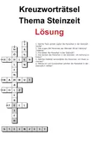 Vorschau - Arbeitsblätter - Kreuzworträtsel mit Lösung Steinzeit (Grundschule) - DaZ/DaF, Deutsch, Wortschatz - Seite 2