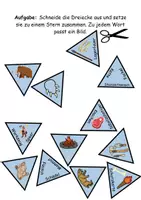 Vorschau - Spiele - GRATIS Legestern Steinzeit Wortschatz - DaZ/DaF, Deutsch (Klassen 1 und 2) - Seite 1
