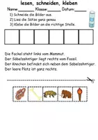 Vorschau - Arbeitsblätter - Steinzeit Leserätsel - Lesen, schneiden, kleben - DaZ/DaF, Deutsch, Sachunterricht - Seite 3