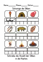 Vorschau - Arbeitsblätter - Steinzeit Silben/Wortschatz DaZ/DaF, deutsch - Seite 2