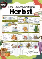 Vorschau - Arbeitsblätter - Herbstspaziergang - Lese- & Abschreibkartei SAS/Schulausgangsschrift - Deckblatt