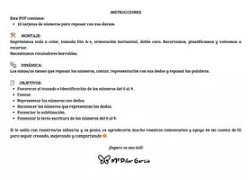 Vista previa - Refuerzo / NEE / Materiales de apoyo - TARJETAS NÚMEROS - MATEMÁTICAS - página 2