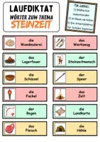 Vorschau - Unterrichtsreihen - Laufdiktat / Schleichdiktat Steinzeit - DaZ/DaF, Deutsch (Diktat) - Seite 1