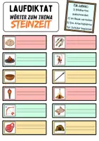 Vorschau - Unterrichtsreihen - Laufdiktat / Schleichdiktat Steinzeit - DaZ/DaF, Deutsch (Diktat) - Seite 3