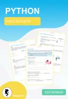 Vorschau - Arbeitsblätter - While Schleife mit Python - Komplett vorbereitete Stunde - Deckblatt