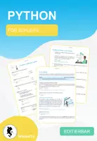 Vorschau - Arbeitsblätter - For Schleife mit Python - Komplett vorbereitete Stunde - Deckblatt