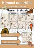 Vorschau - Arbeitsblätter - Himmel und Hölle Steinzeit - DaZ/DaF, Deutsch (flaten/basteln) - Deckblatt