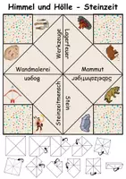 Vorschau - Arbeitsblätter - Himmel und Hölle Steinzeit - DaZ/DaF, Deutsch (flaten/basteln) - Seite 1
