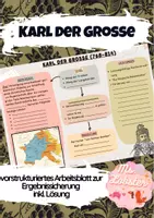 Vorschau - Präsentationen/Tafelbilder - Karl der Große: AB zur Ergebnissicherung - Deckblatt