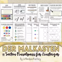 Vorschau - Arbeitsblätter - Malkasten für Anfänger - Der Pinselpass - Seite 1