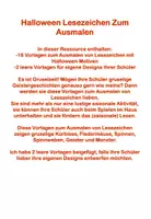 Vorschau - Mal- und Bastelvorlagen - Halloween Lesezeichen Malvorlagen 18 Designs - Seite 1