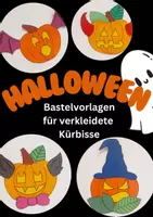 Vorschau - Mal- und Bastelvorlagen - Verkleidete Kürbisse (Bastelvorlagen für Halloween) - Deckblatt