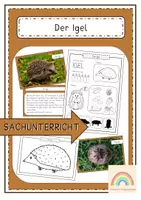 Vorschau - Arbeitsblätter - Der Igel - Steckbrief (1. Klasse und Vorschule) - Deckblatt