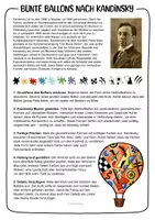 Vorschau - Arbeitsblätter - Bunte Ballons mit Kandinsky Mustern - Kunstprojekt für den Herbst - Seite 1