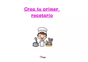 Vista previa - Hojas de trabajo - Mi primer recetario - Portada