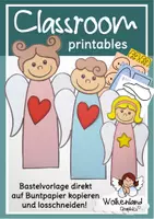 Vorschau - Mal- und Bastelvorlagen - Classroom Printables Engel Bastelvorlage Advent Weihnachten - Deckblatt