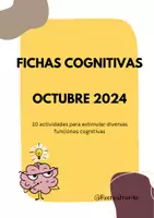 Vista previa - Hojas de trabajo - Cuadernillo de fichas cognitivas Octubre - Portada