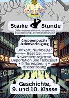 Vorschau - Arbeitsblätter - Judenverfolgung Im Nationalsozialismus – Gruppenpuzzle - Deckblatt