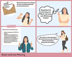 Vorschau - Bildkarten - Einstiegscomic Wohnungssuche - Deckblatt