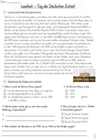 Vorschau - Arbeitsblätter - Lesetext "Tag der Deutschen Einheit" - inkl. Fragen und Lösungen (Kl. 3-4) - Seite 2