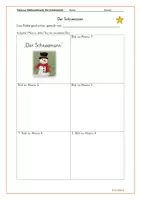 Vorschau - Arbeitsblätter - Texte zur Weihnachtszeit: Der Schneemann (nach Paula Dehmel) in Calibri + Grundschrift, mit Aufgaben (Bildergeschichte, Comic) + Hilfeblättern (zweifach differenziert) Weihnachten - Seite 3