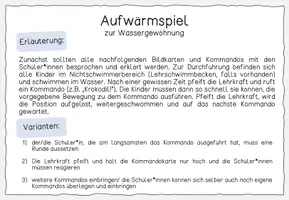 Vorschau - Bildkarten - Schwimmen - Aufwärmspiel zur Wassergewöhnung - Seite 2