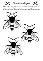 Vorschau - Mal- und Bastelvorlagen - Bienen - Kunstprojekt - Seite 1