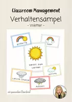 Vorschau - Bildkarten - Verhaltensampel Wetter (Classroom Management) - Seite 1