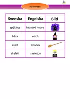 förhandsvisning - Engelska Halloween tärningsspel - sida 2