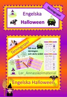 förhandsvisning - Engelska Halloween tärningsspel - försättsblad