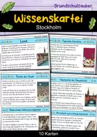 Vorschau - Bildkarten - Wissenskartei Stockholm – Hauptstadt von Schweden (Europa) - Deckblatt