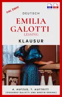 Vorschau - Arbeitsblätter - Emilia Galotti - Klausur - 4. Aufzug, 7. Auftritt (Odoardo Galotti und Gräfin Orsina) - Deckblatt