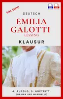 Vorschau - Arbeitsblätter - Emilia Galotti - Klausur - 4. Aufzug, 5. Auftritt (Orsina und Marinelli) - Deckblatt