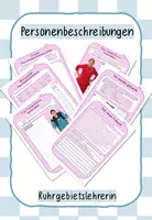 Vorschau - Arbeitsblätter - Personenbeschreibung ABs Deutsch - Deckblatt