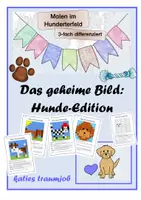 Vorschau - Arbeitsblätter - Das geheime Bild: Hunde-Edition - Deckblatt