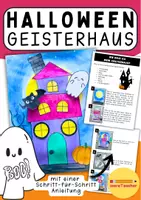 Vorschau - Arbeitsblätter - Halloween Kunstpaket Materialpaket GROWING BUNDLE für die Grundschule – wachsendes Paket mit vielfältigen Materialien - Seite 1