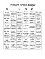 Vista previa - Juegos / Gamificación - Bingo Present Simple - página 3