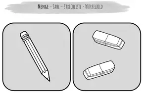 Vorschau - Arbeitsblätter - Zuordnungsspiel: Menge, Zahl, Strichliste, Würfelbild - Seite 3