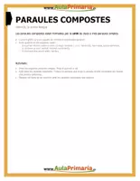 Vista previa - Tarjetas / Manipulativos - Paraules Compostes amb Targetes de vocabulari - página 1