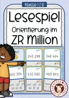 Vorschau - Unterrichtsreihen - Lesespiel Mathe Orientierung im Zahlenraum Million - Deckblatt