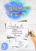 Vorschau - Mal- und Bastelvorlagen - 🪄🧿 Kooperatives Poster - Gemeinsam zaubern wir Wunder - Deckblatt