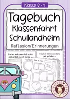 Vorschau - Unterrichtsreihen - Tagebuch Klassenfahrt Grundschule – Reisetagebuch & Erinnerungsheft (Schullandheim Klasse 2–4) - Deckblatt