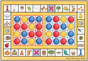 Vorschau - Spiele - Bingo - Herbstwörter mit Wortschatzliste (2 Versionen) - Seite 1