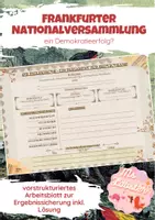Vorschau - Präsentationen/Tafelbilder - Die Frankfurter Nationalversammlung: AB zur Ergebnissicherung - Deckblatt