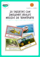 Vista previa - Refuerzo / NEE / Materiales de apoyo - 20 TARJETAS CON IMÁGENES REALES MEDIOS DE TRANSPORTE - Portada